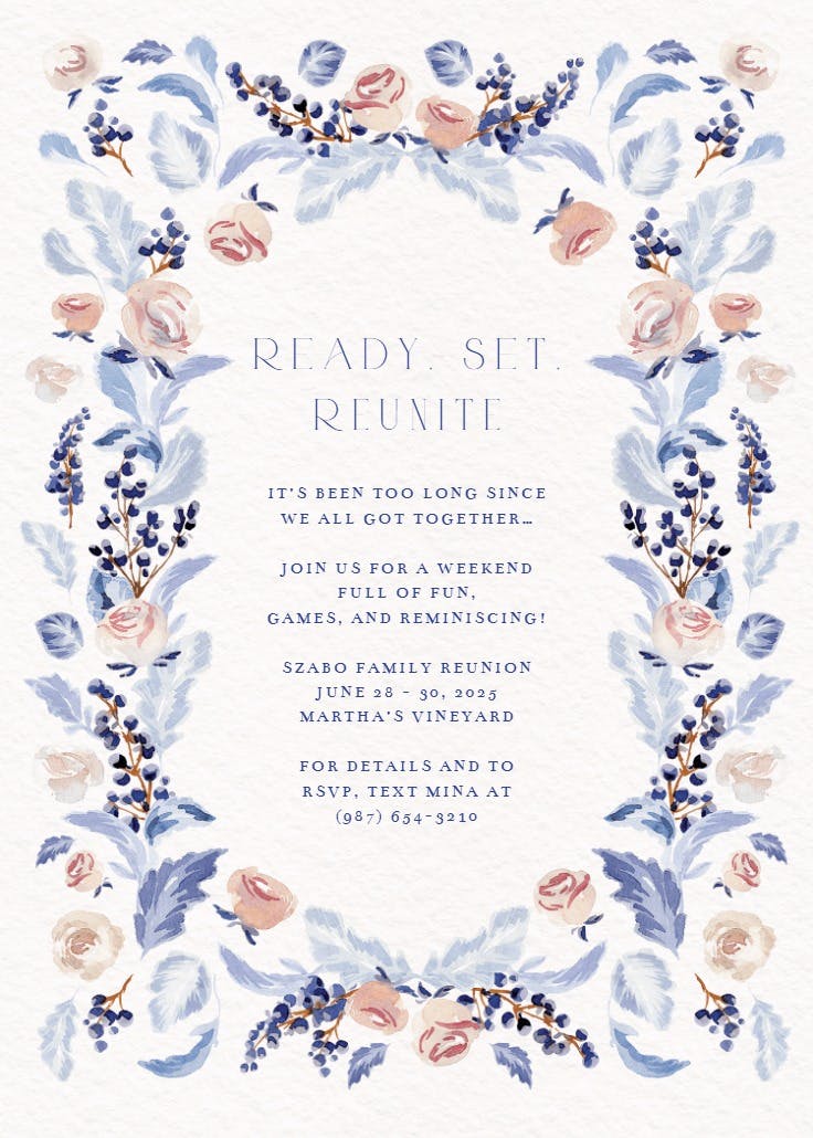 Reunion weekend - family reunion invitation